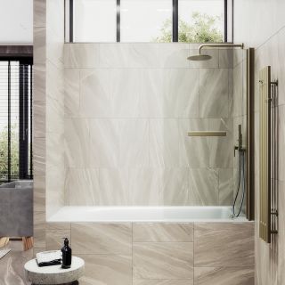 Шторка на ванну MaybahGlass MGV-776-2 60см бронза