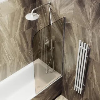 Шторка на ванну MaybahGlass MGV-69-5у 70см хром матовый
