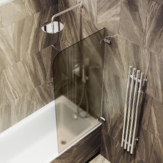 Шторка на ванну MaybahGlass MGV-647-4 40см хром глянцевый