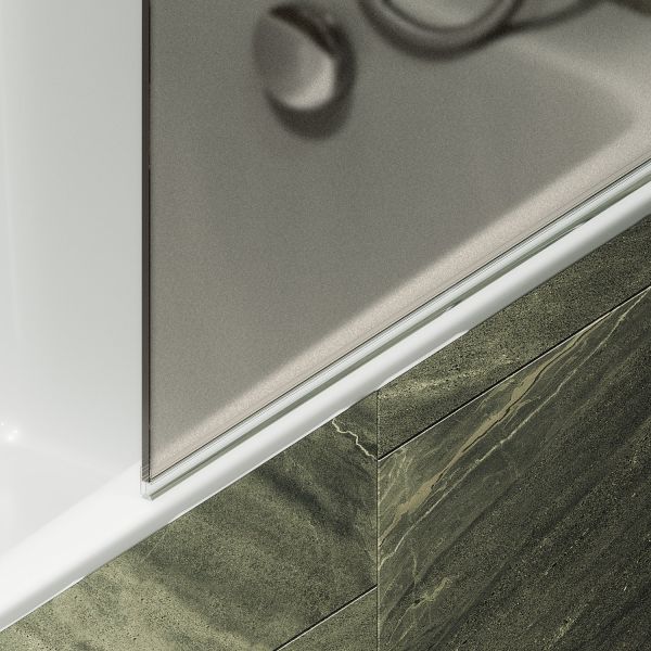 Шторка на ванну MaybahGlass MGV-766-6 40см чёрный