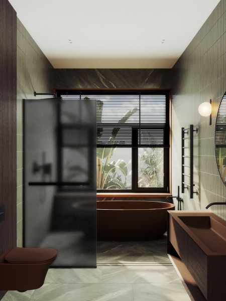 Душевая перегородка MaybahGlass MGD-730-6у 79см чёрный