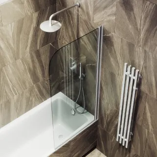 Шторка на ванну MaybahGlass MGV-599-5 70см хром матовый