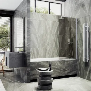 Шторка на ванну MaybahGlass MGV-601-1 40см белый