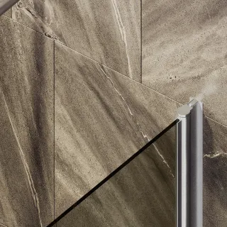 Шторка на ванну MaybahGlass MGV-622-5 80см хром матовый