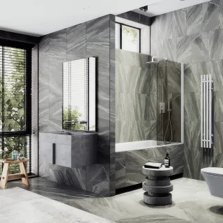 Шторка на ванну MaybahGlass MGV-611-1 60см белый