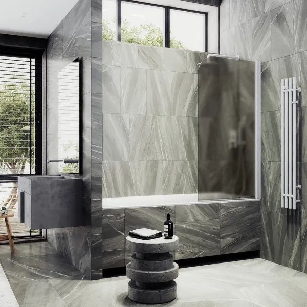 Шторка на ванну MaybahGlass MGV-602-1 40см белый