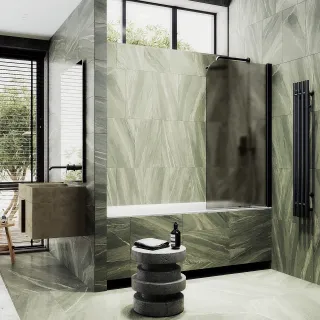 Шторка на ванну MaybahGlass MGV-612-6 60см чёрный