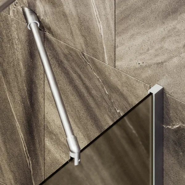 Шторка на ванну MaybahGlass MGV-77-5ш 90см хром матовый