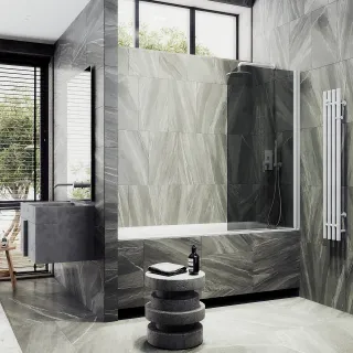 Шторка на ванну MaybahGlass MGV-618-1 70см белый