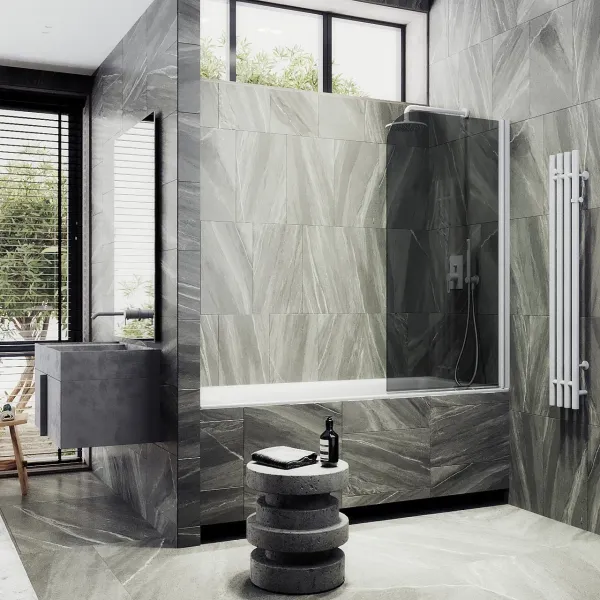 Шторка на ванну MaybahGlass MGV-613-1 60см белый