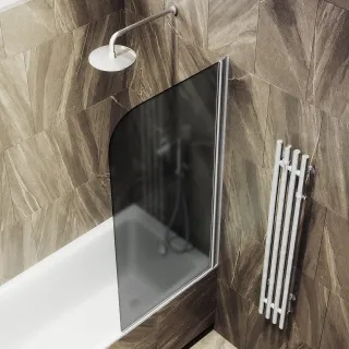 Шторка на ванну MaybahGlass MGV-609-5 50см хром матовый