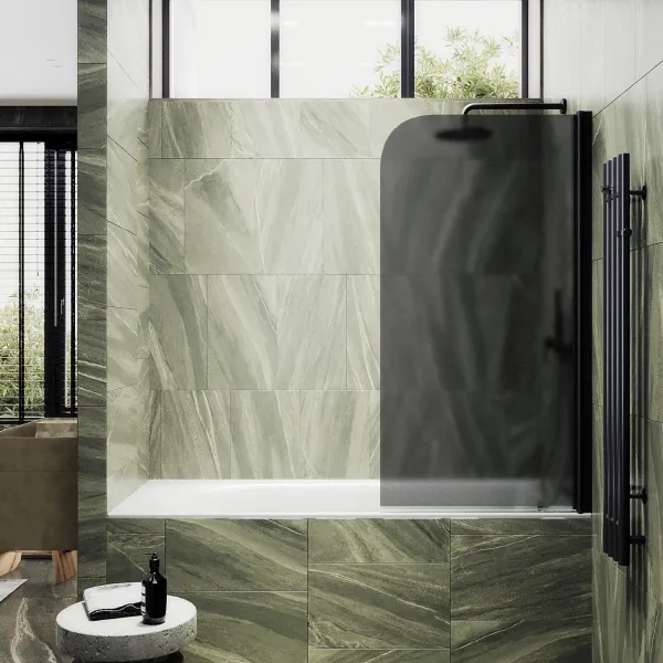 Шторка на ванну MaybahGlass MGV-604-6 40см чёрный