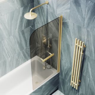 Шторка на ванну MaybahGlass MGV-783-3 70см золото