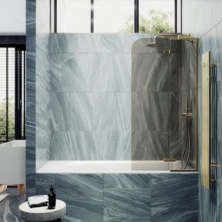 Шторка на ванну MaybahGlass MGV-916-3 99см золото