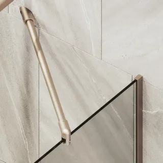 Шторка на ванну MaybahGlass MGV-66-2у 40см бронза