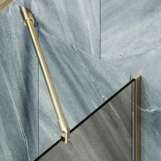 Шторка на ванну MaybahGlass MGV-135-3у 44см золото