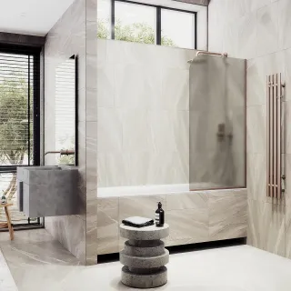 Шторка на ванну MaybahGlass MGV-75-2у 70см бронза