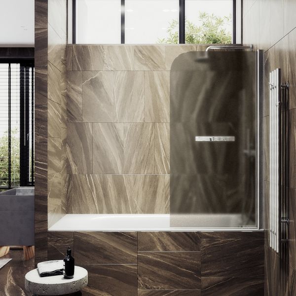 Шторка на ванну MaybahGlass MGV-778-5 60см хром матовый