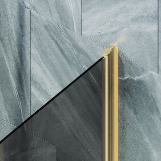 Шторка на ванну MaybahGlass MGV-785-3 70см золото