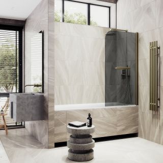 Шторка на ванну MaybahGlass MGV-779-2 60см бронза