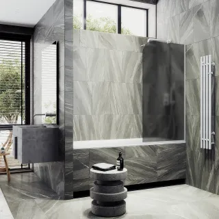 Шторка на ванну MaybahGlass MGV-87-1у 70см белый