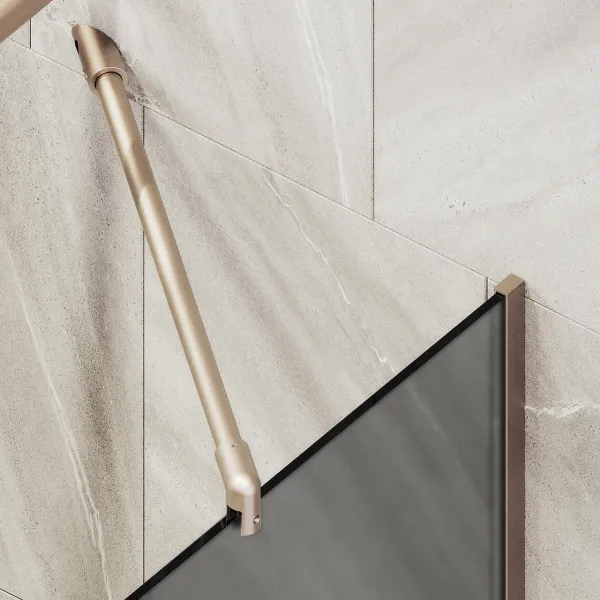 Шторка на ванну MaybahGlass MGV-89-2у 90см бронза