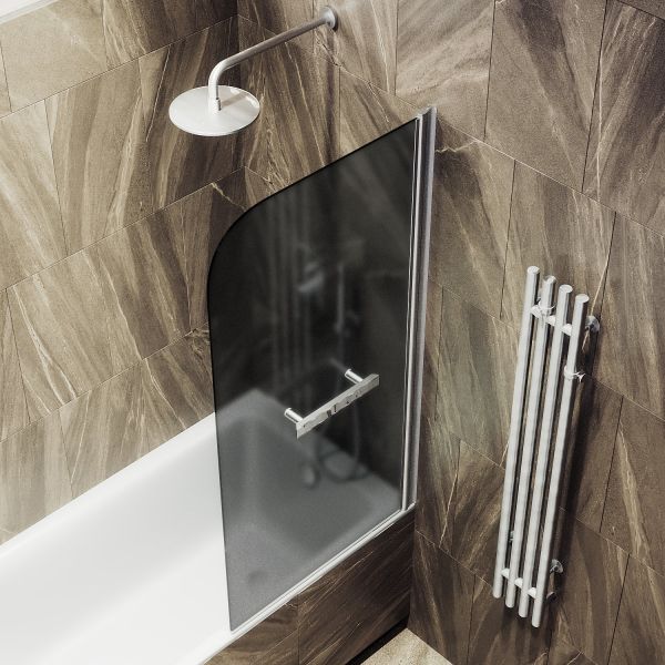 Шторка на ванну MaybahGlass MGV-780-5 60см хром матовый