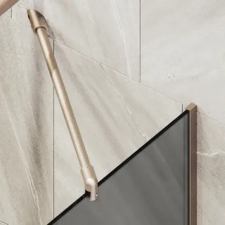 Шторка на ванну MaybahGlass MGV-129-2у 34см бронза