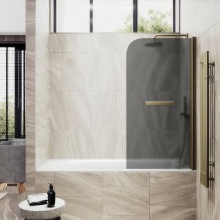 Шторка на ванну MaybahGlass MGV-768-2 40см бронза