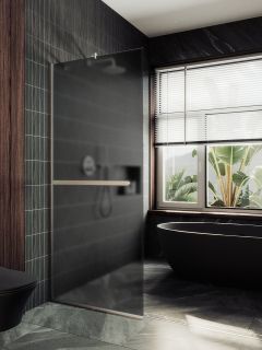 Душевая перегородка MaybahGlass MGD-730-5у 79см хром матовый