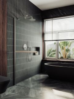 Душевая перегородка MaybahGlass MGD-731-5ш 79см хром матовый