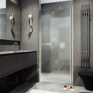 Душевая дверь MaybahGlass MGD-458-5 80см хром матовый/сатин