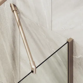 Шторка на ванну MaybahGlass MGV-65-2ш 90см бронза