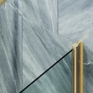 Шторка на ванну MaybahGlass MGV-599-3 70см золото