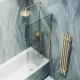 Шторка на ванну MaybahGlass MGV-95-3ш 90см золото