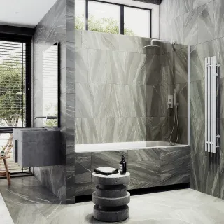 Шторка на ванну MaybahGlass MGV-66-1ш 40см белый