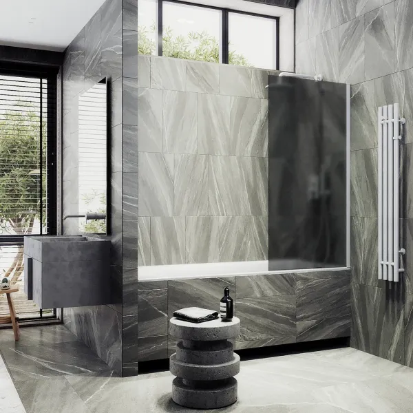 Шторка на ванну MaybahGlass MGV-85-1ш 50см белый