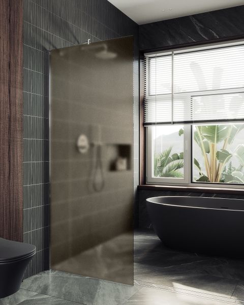 Душевая перегородка MaybahGlass MGD-697-5ш 79см хром матовый