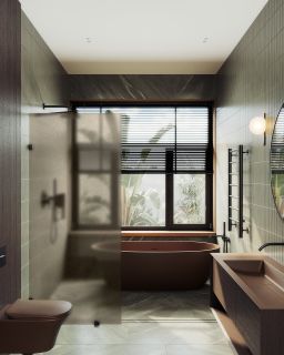 Душевая перегородка MaybahGlass MGD-265-6 79см чёрный