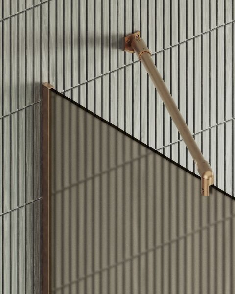 Душевая перегородка MaybahGlass MGD-697-2у 79см бронза