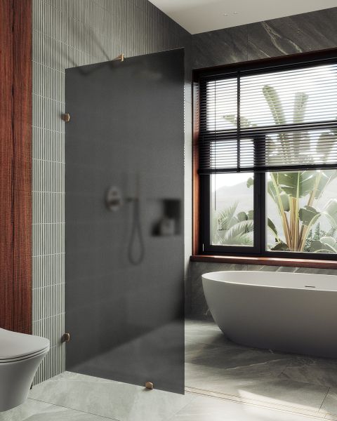 Душевая перегородка MaybahGlass MGD-271-2 79см бронза