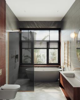 Душевая перегородка MaybahGlass  MGD-698-2у 79см бронза