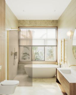 Душевая перегородка MaybahGlass MGD-696-3ш 79см золото