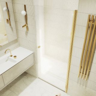 Душевая дверь MaybahGlass MGD-808-3 80см золото