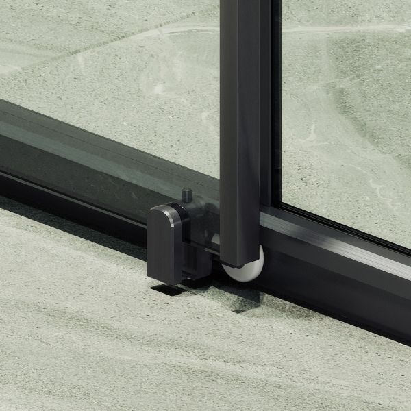 Душевая дверь MaybahGlass MGD-1276-6 120см чёрный/прозрачный