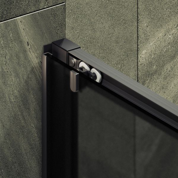 Душевая дверь MaybahGlass MGD-1288-6 120см чёрный/графит матовый