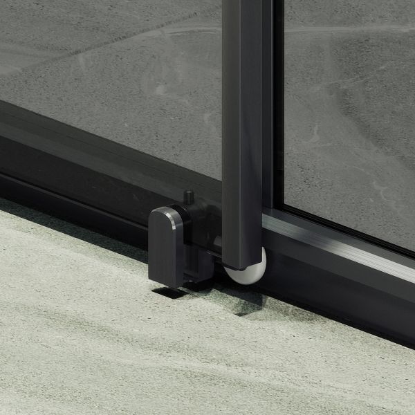 Душевая дверь MaybahGlass MGD-1284-6 120см чёрный/графит