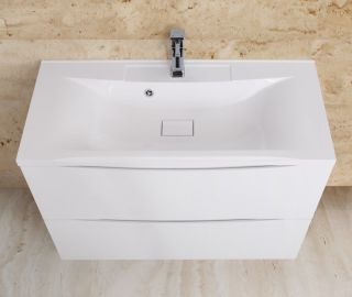 Тумба под раковину BelBagno напольная 120x85см Bianco Lucido MARINO-1200-2C-PIA-BL-P