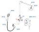 Wasserkraft A14129 Встраиваемый комплект для душа с верхней душевой насадкой и лейкой