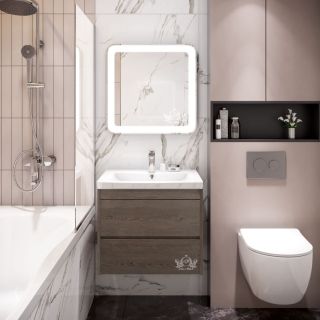 Зеркало с подсветкой Art&Max Latina 60см AM-Lat-600-600-DS-F